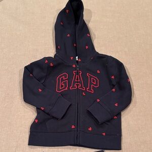 GAP Kids SET Dark Blue Hoodie and sweatpants Set with Red Heart Details